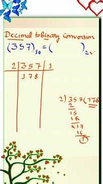 Decimal to binary conversion | how to convert decimal to binary | डेसीमल को बाइनरी में कैसे बदले