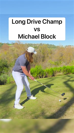 Can a World Long Drive Champ beat Michael Block? 🤔 | long drive competition