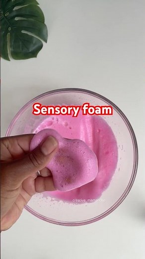 Chickpea sensory foam 🦋 #sensoryplay #tastesafe #toddleractivities