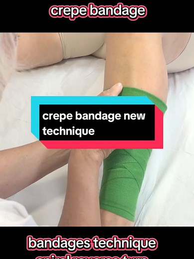 crepe bandage spiral reverse turn technique #foruyou #❤️❤️❤️❤️🥰🥰🥰🥰 #fyp #foruyou #fyp