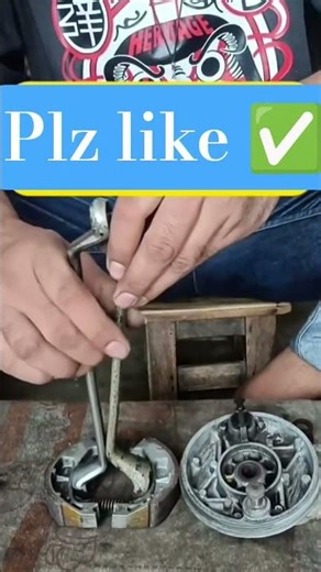 Change brake shoes#bikeworkshop #motorcycle