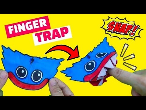 Origami HUGGY WUGGY Finger Trap | Easy Poppy Playtime Paper Craft to Play at Home
