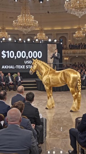 World's Rarest $10 Million Golden Akhal-Teke Horse For Sale
