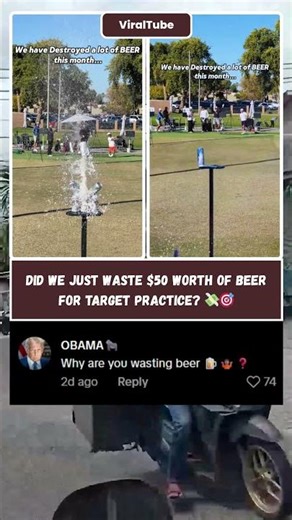 $50 Beer Explodes for Target Practice! Is this a waste? 💸🤯 #Beer #Shorts #Funny