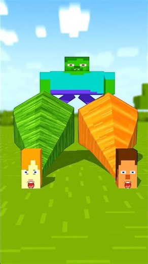 Zombie rides Steve and Alex - Minecraft Race #shorts #minecraft