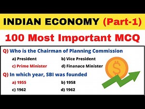 Important Indian Economy MCQ | Part-1 | Competitive Exams