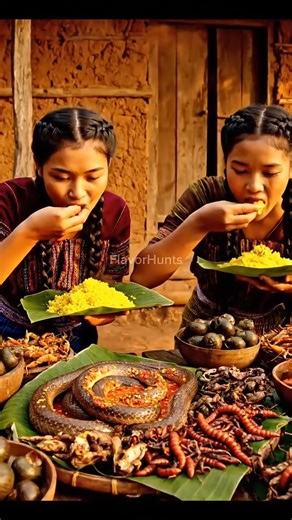 17K views · 63 reactions | Cinematic Village Feast: A Rare Look at Traditional Wild Foods.@FlavorHunts-ai | Asian Traditional Food | Facebook