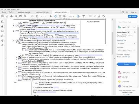 How an Attorney Fills Out Letters of Conservatorship for a Limited Conservatorship of the Person