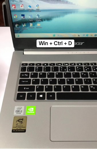 Create New Virtual Desktop with Win Ctrl D Shortcut Key