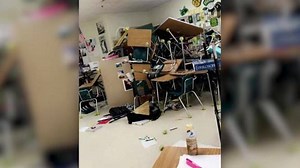54K views · 535 reactions | OCALA SCHOOL SHOOTING: A student shared photos of desks and chairs stacked up against classroom door when a shooter opened fire at an Ocala school this morning, injuring one person. wfla.com/1131178138 | WFLA News Channel 8 | Facebook