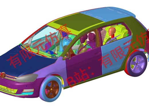 ls dyna整车碰撞（GOLF）