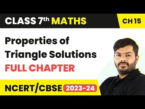Class 7 Maths Chapter 15 | Properties of Triangle Full Chapter RD Sharma Solutions