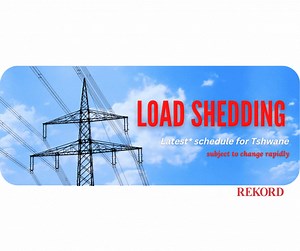 LOAD SHEDDING | Here’s the updated Tshwane load-shedding* schedule for Thursday Eskom is implementing stage 3 and 4 load shedding. If you live in Tshwane, find the updated schedule below. https://tinyurl.com/35svzsk8 | Rekord