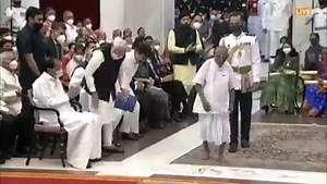 43K views · 761 reactions | 125-year-old yoga practitioner, iskcon devotee Swami Sivananda conferred with Padma Shri awards. | Penang Indian Networks | Facebook