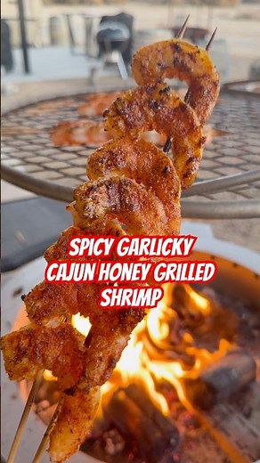 Spicy Garlicky Cajun Honey Grilled Shrimp Pasta