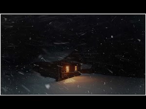 Heavy Blizzard at a Lonely Log Cabin┇Snow Ambience & Wind Sound Effect for Sleep, Study & Relaxation