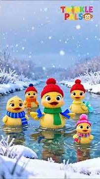 Quack Quack Duck Song for Kids. Five Little Ducks Playing in Sunny, Rainy, Windy & Snowy Days.