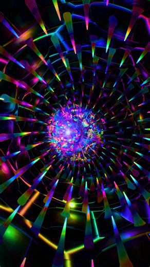 4K 3D Trippy Videos #266 - Ribbon Blooms & Rainbow Fish 4K ⚡ Best Psychedelic Visuals + Psytrance