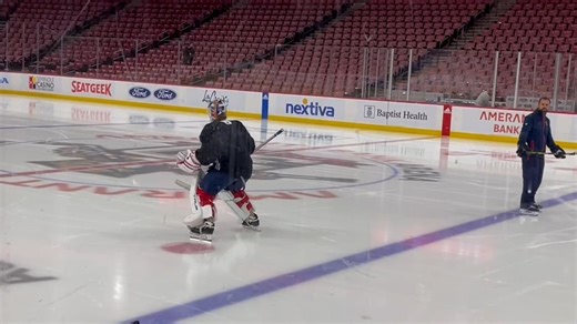 Bobrovsky's practice routine