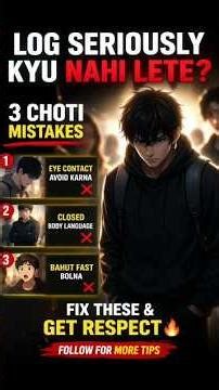 Koi Tumhe Seriously Kyu Nahi Leta? 3 Mistakes That Kill Respect 😳