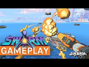 Swarm Gameplay on Oculus Quest 2 - VR Arcade Grappling Shooter!