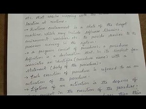 Introduction to Runtime Environment - Compiler Design