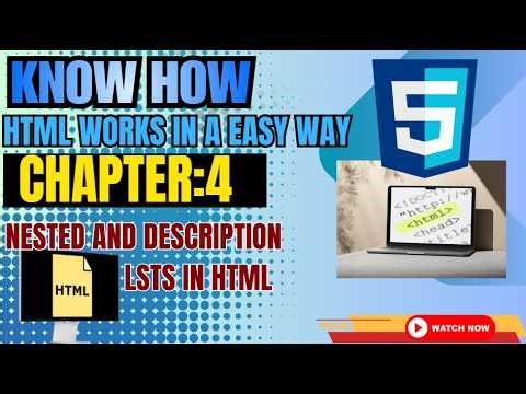 Know How nested and description lists in HTML work | nested and description lists in HTML |