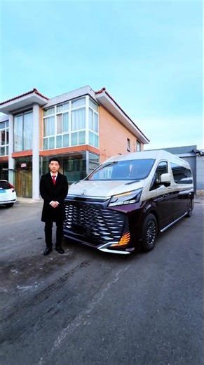 Classic Two-tone Toyota Hiace 6-seater Luxury Vehicle.