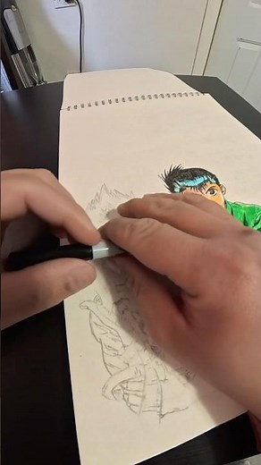 POV stencilling my Drawing #anime #animeart #sketch