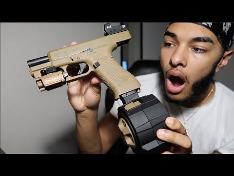 Drum Mag on Custom Glock 19x!