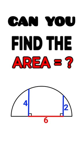Can You Find The Area? |(Semicircle Geometry Challenge)