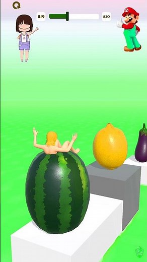 Squeezy Girl Fun Jump Running 🍎 #fun #mobilegame #amogus #shortsfeed #crush #shorts