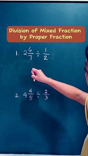 13K views · 357 reactions | Division of Mixed Fraction by Proper Fraction #divisionoffractions #dividingfractions #unangmath #LearningMathIsFun #fractions #math #letslearnmath #Mathiseasyandfun | Unang Math | Facebook