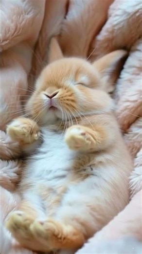 When Bunny Sleeps Like a Baby 💤🐰#cute#ai#rabbit#shorts