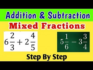How to Add and Subtract Mixed Fractions with Unlike Denominator | Basic Maths by Gyandarshan