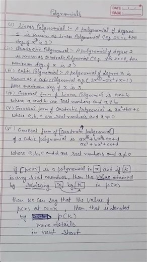 Don't stressed solution is here #math@ some key points of polynomials