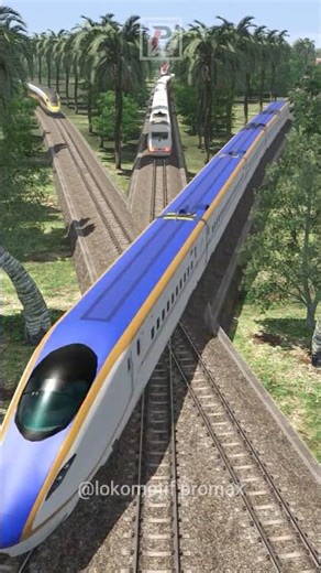 Banyak Kereta Api Cepat Melintasi 3 Rel Persilangan Berbahaya #railroad #railtrack #railway #train