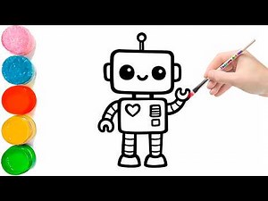 How to draw a Robot for kids | Drawing Robot Easy Way