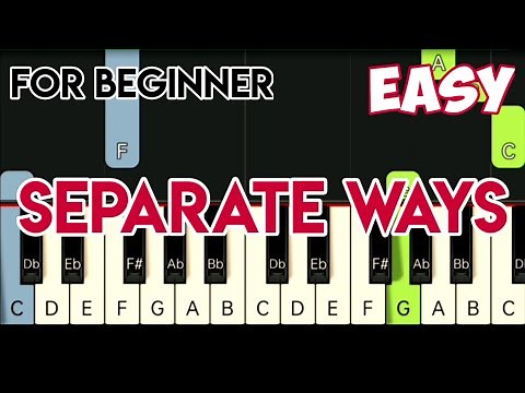 JOURNEY - SEPARATE WAYS | SLOW & EASY PIANO TUTORIAL