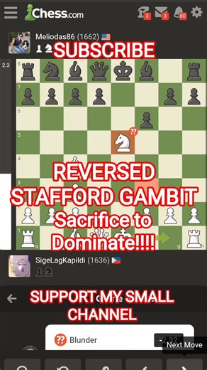🔥 REVERSED STAFFORD GAMBIT : Sacrifice to Dominate!!!!