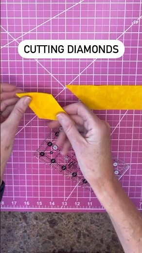 Cutting Diamond quilt blocks like a pro! #sewing #quilting