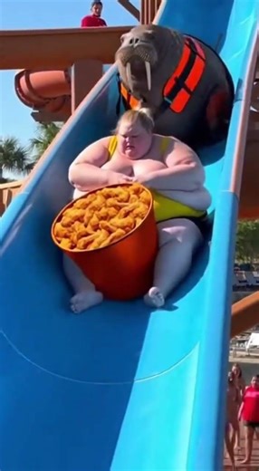 Walrus with a life jacket