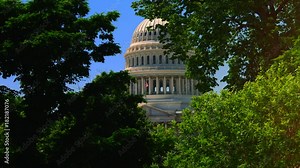 WASHINGTON, DC, USA - Capitol Building, is the home of the U S Congress, and the seat of the legislative branch of the U.S. federal government.