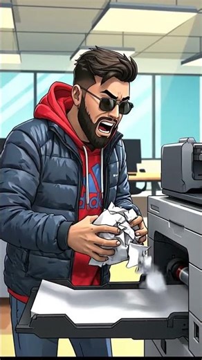 Why Printers are evil. (Rage Quit) 🖨️🤬#printer #office #techfail #relatable #rage #shorts #unboxing