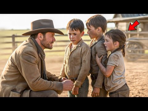 Three Orphans Cried in the Dust — The Cowboy Whispered, “You’re Safe Now”