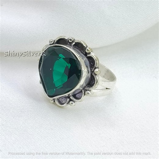 Chrome Diopside Ring 925 Sterling Silver, Handmade Green Gemstone Ring, Green Diopside Jewelry, Gift for Her Women - Etsy