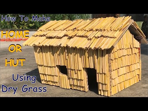 How to Make hut || Home || House || using Dry Grass || cardboard || home model
