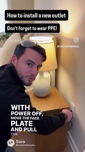 HOW TO INSTALL A NEW ELECTRIC OUTLET #construction #electrical