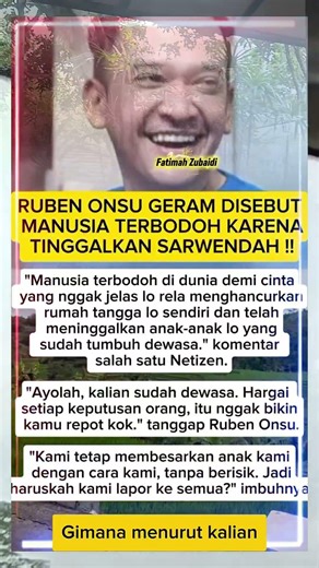 Oh God, Ruben Unsu was made angry by a stupid remark.