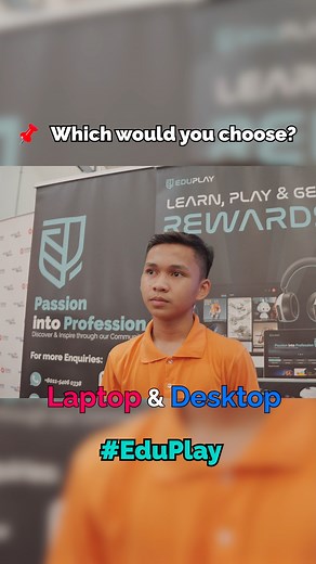 Labtop Desktop which would you choose?!🤔 #laptop #desktop #ChooseFun #eduplay #smkkompleksklia | EduPlay